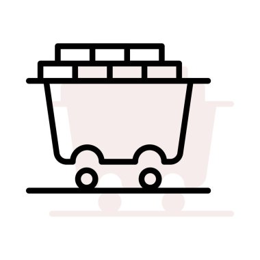 Bej gölge beyaz zemin üzerine izole preslenmiş kömür ile taşıma