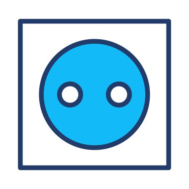 Beyaz arka plan üzerinde izole basit mavi soket