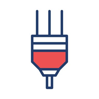 Beyaz arka plan üzerinde izole kırmızı Çift Kişilik tak