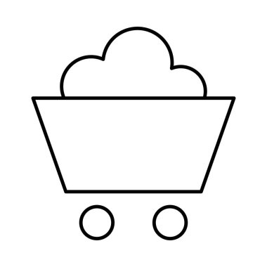 Beyaz arka plan üzerinde izole kömür ile ince çizgi taşıma