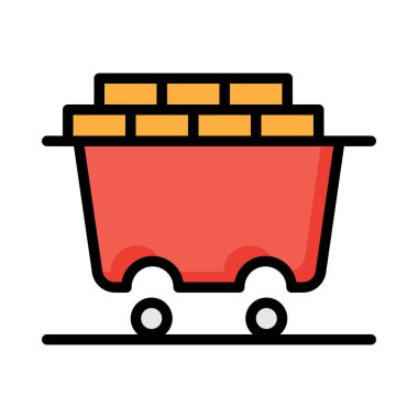 Beyaz arka plan üzerinde izole tuğlalar ile kırmızı taşıma