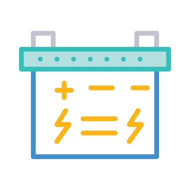 Beyaz arka plan üzerinde izole basit geniş akümülatör