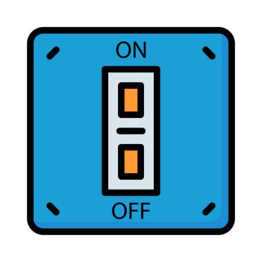 Mavi soket ve beyaz arka plan üzerinde izole düğmeleri kapalı