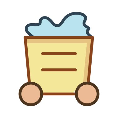 Beyaz arka plan üzerinde izole sarı at arabası