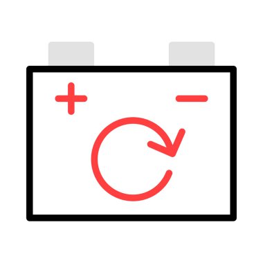 enerji kavramı satırı simgesi, vektör çizim