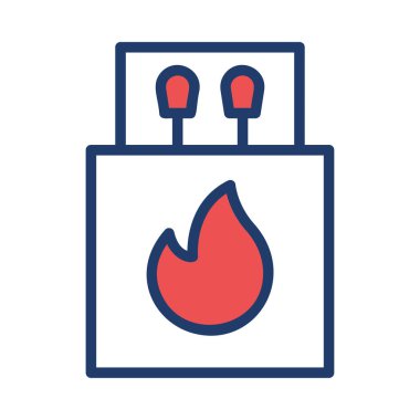 Basit benzin istasyonu ile ateş üzerinde izole beyaz arka plan