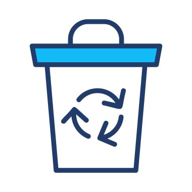 Geri dönüşüm kutusu beyaz arka plan üzerinde izole