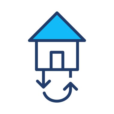 Beyaz arka plan üzerinde izole basit Eko ev