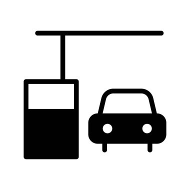 Glif araba beyaz arka plan üzerinde izole İstasyonu