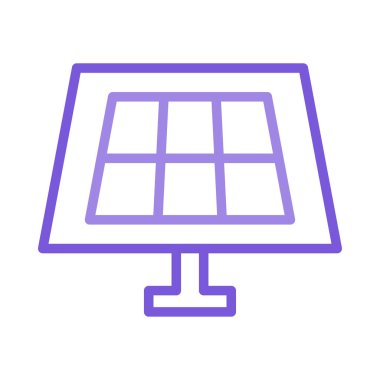 Beyaz arka plan üzerinde izole basit mor güneş pili