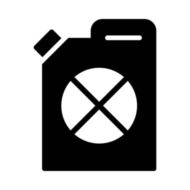 Beyaz arka plan üzerinde izole glif teneke kutu