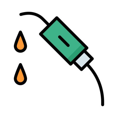 Beyaz arka plan üzerinde izole sarı damla ile yeşil benzin bașlık