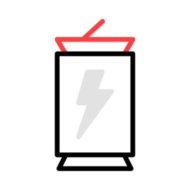 Pil ile beyaz arka plan üzerinde izole gri, kırmızı ve siyah renklerde birden parlamak