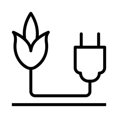 enerji ikonu vektör illüstrasyonu