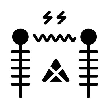 Beyaz arka plan üzerinde izole glif enerji düzeni