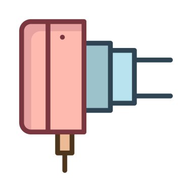 Pembe ve mavi modern fiş üzerinde izole beyaz arka plan