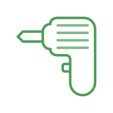 Beyaz arka plan üzerinde izole anahat yeşil benzin bașlık