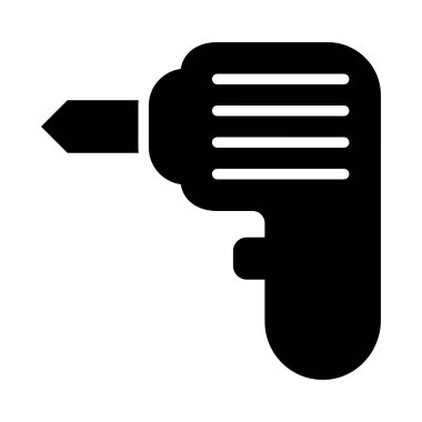 siyah glif benzin beyaz arka plan üzerinde izole bașlık 