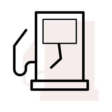 Bej gölge beyaz zemin üzerine izole benzin pompası