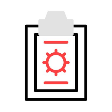 Kağıt ve güneş beyaz arka plan üzerinde izole kırmızı, gri ve siyah renkler ile plaka