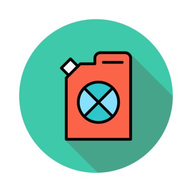 Daire beyaz arka plan üzerinde renkli Sarnıcı