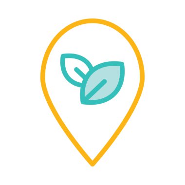 Basit konumu harita üzerinde beyaz arka plan izole işareti