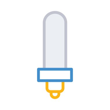 Çizgi stili uzun lamba beyaz arka plan üzerinde izole