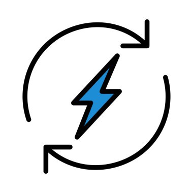 Beyaz arka plan üzerinde izole daire oklarla mavi flaş