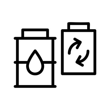 Beyaz arka plan üzerinde izole siyah anahat piller