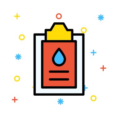 Yakıt istasyonu renkli semboller beyaz zemin üzerine damla ile