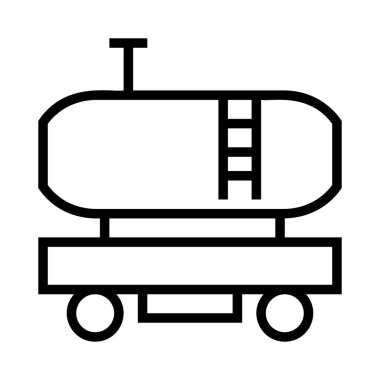 Beyaz arka plan üzerinde izole siyah anahat cister