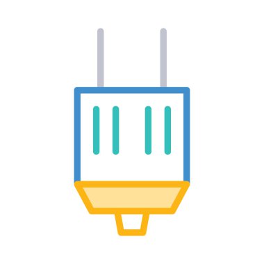 Çizgi stili fiş üzerinde izole beyaz arka plan