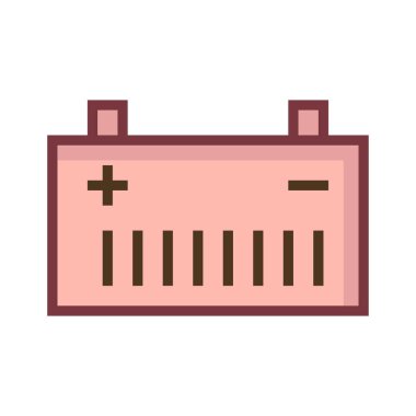 Beyaz arka plan üzerinde izole geniş pembe akümülatör