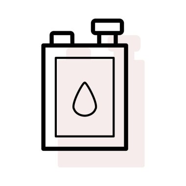 Bej gölge beyaz zemin üzerine izole damla ile küçük Sarnıcı