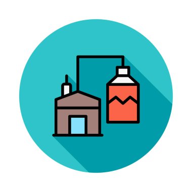 Eko ev konsepti daire beyaz arka plan üzerinde