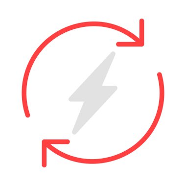 enerji kavramı satırı simgesi, vektör çizim