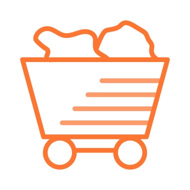 Beyaz arka plan üzerinde izole anahat turuncu taşıma