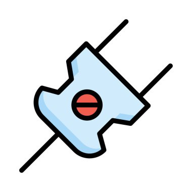 Beyaz arka plan üzerinde izole mavi ve kırmızı tak