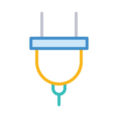 Çizgi stili fiş üzerinde izole beyaz arka plan