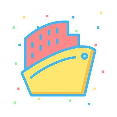 Renkli noktalar beyaz zemin üzerine kırmızı ve sarı astar 