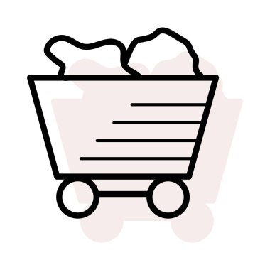 Bej gölge beyaz zemin üzerine izole taşlarla taşıma