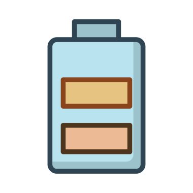 pil beyaz arkaplanda izole edildi