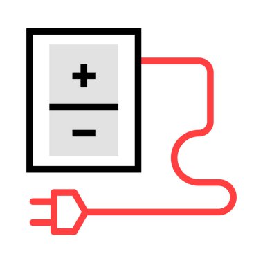 enerji kavramı satırı simgesi, vektör çizim