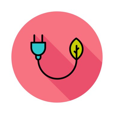 Yaprak beyaz arka plan üzerinde bir dairede takın