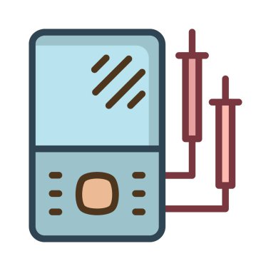 Beyaz arka plan üzerinde izole mavi gerilim ölçer