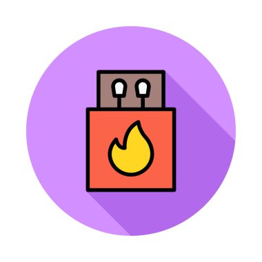 Beyaz zemin üzerinde bir dairede benzin istasyonu