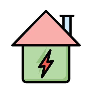 Flash üzerinde izole beyaz arka plan ile parlak evi