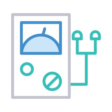 Beyaz arka plan üzerinde izole basit gerilim ölçer