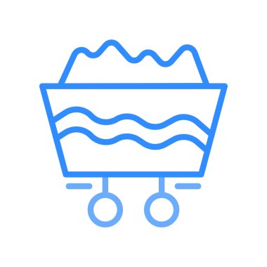 Beyaz arka plan üzerinde izole mavi anahat taşıma