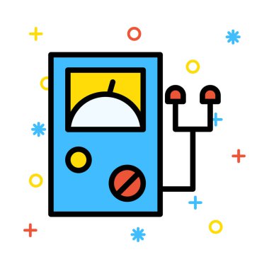 Ayarları ve renkli semboller ile beyaz arka plan üzerine kolları mavi değiştirmek